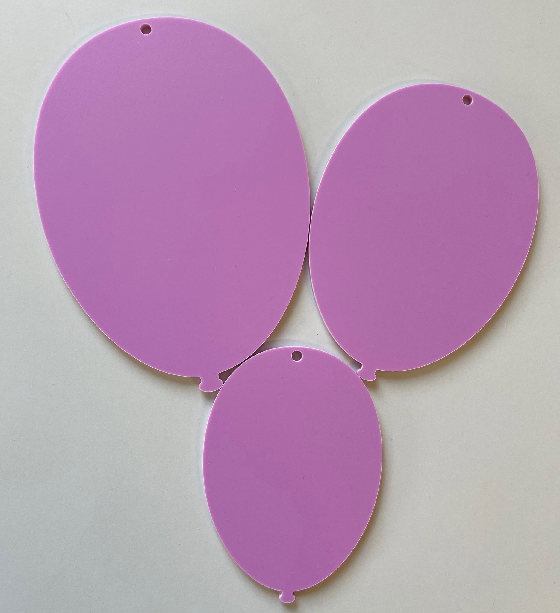 Pastellballong akryl 3-pack, Sour Grape