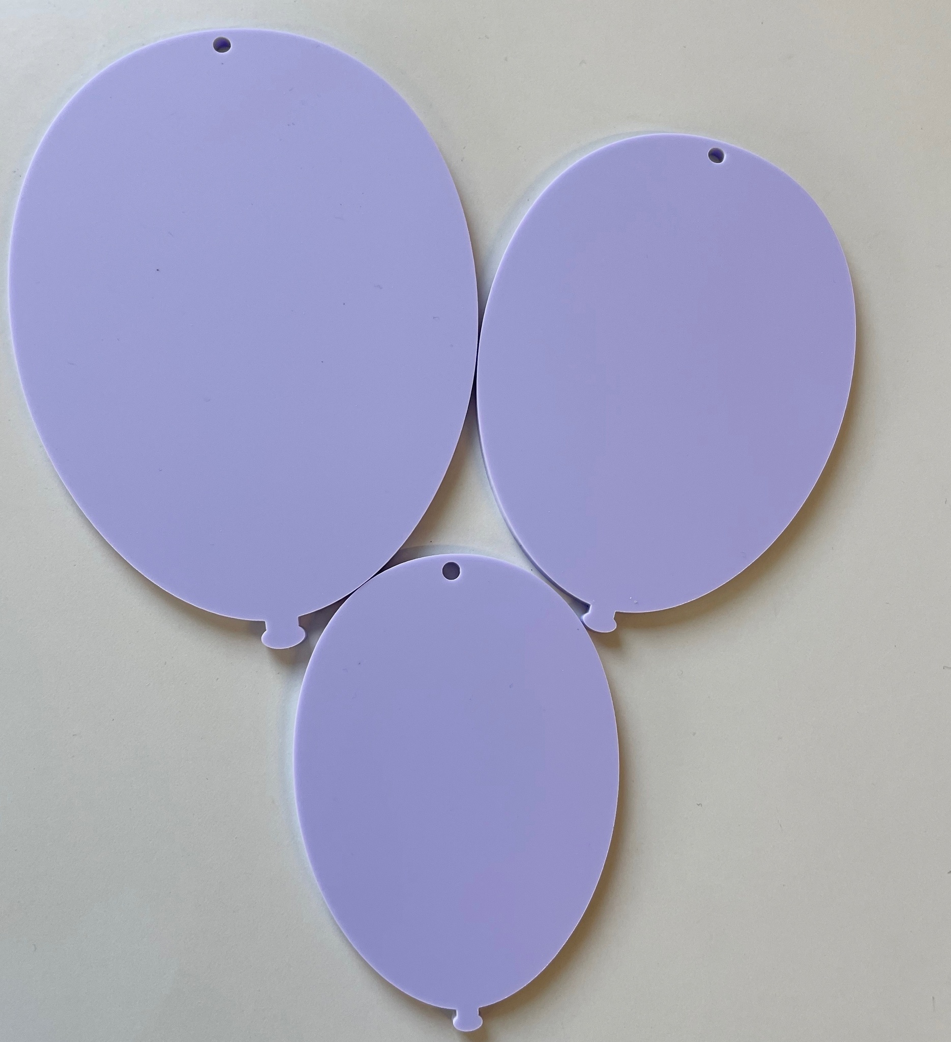 Pastellballong akryl 3-pack, Parma Violet