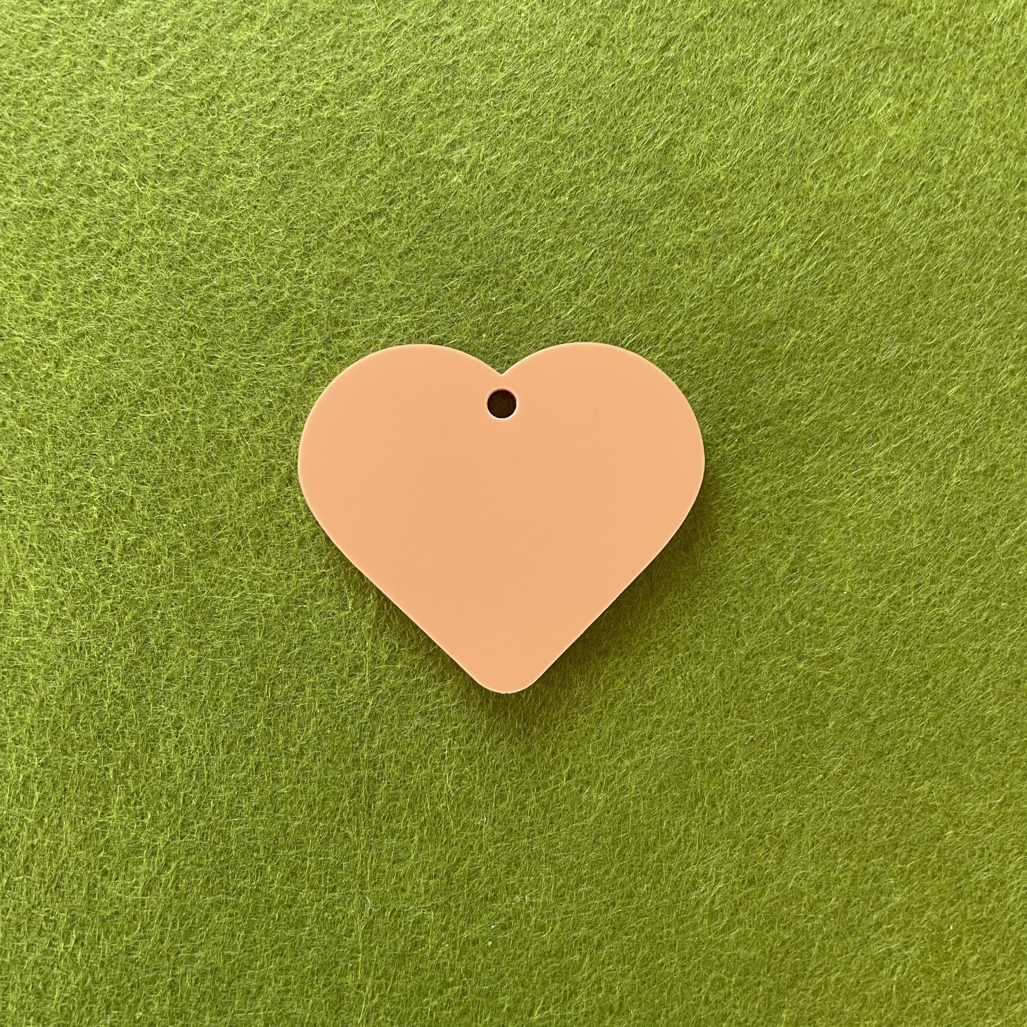 Pastellhjärtan 3-pack platt akryl, Orange fizz