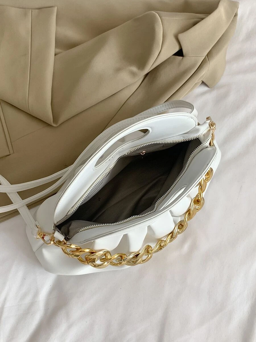 Kopia Chain Decor Ruched Bag