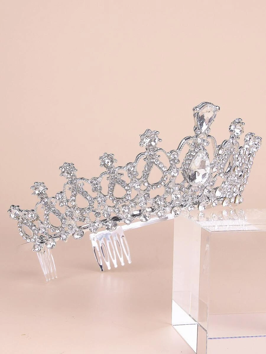 Kopia Rhinestone Decor Crown Hair Accessory