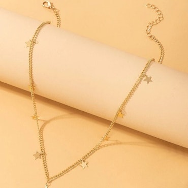 star tassel charm necklace