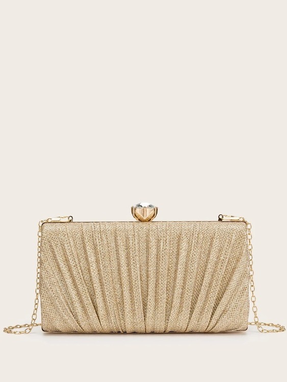 Iriseva elegant guld handväska
