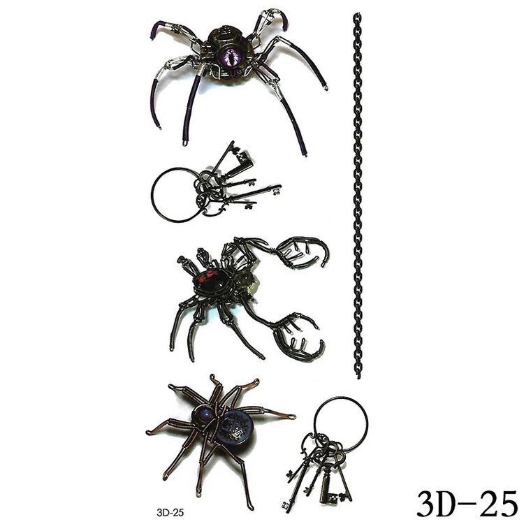 iriseva spindel 3d-multi-tatueringar