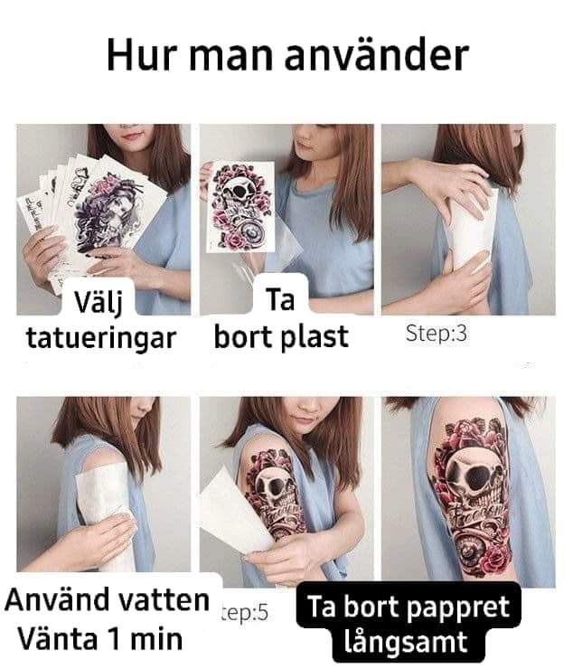 Iriseva rygg-tatuering