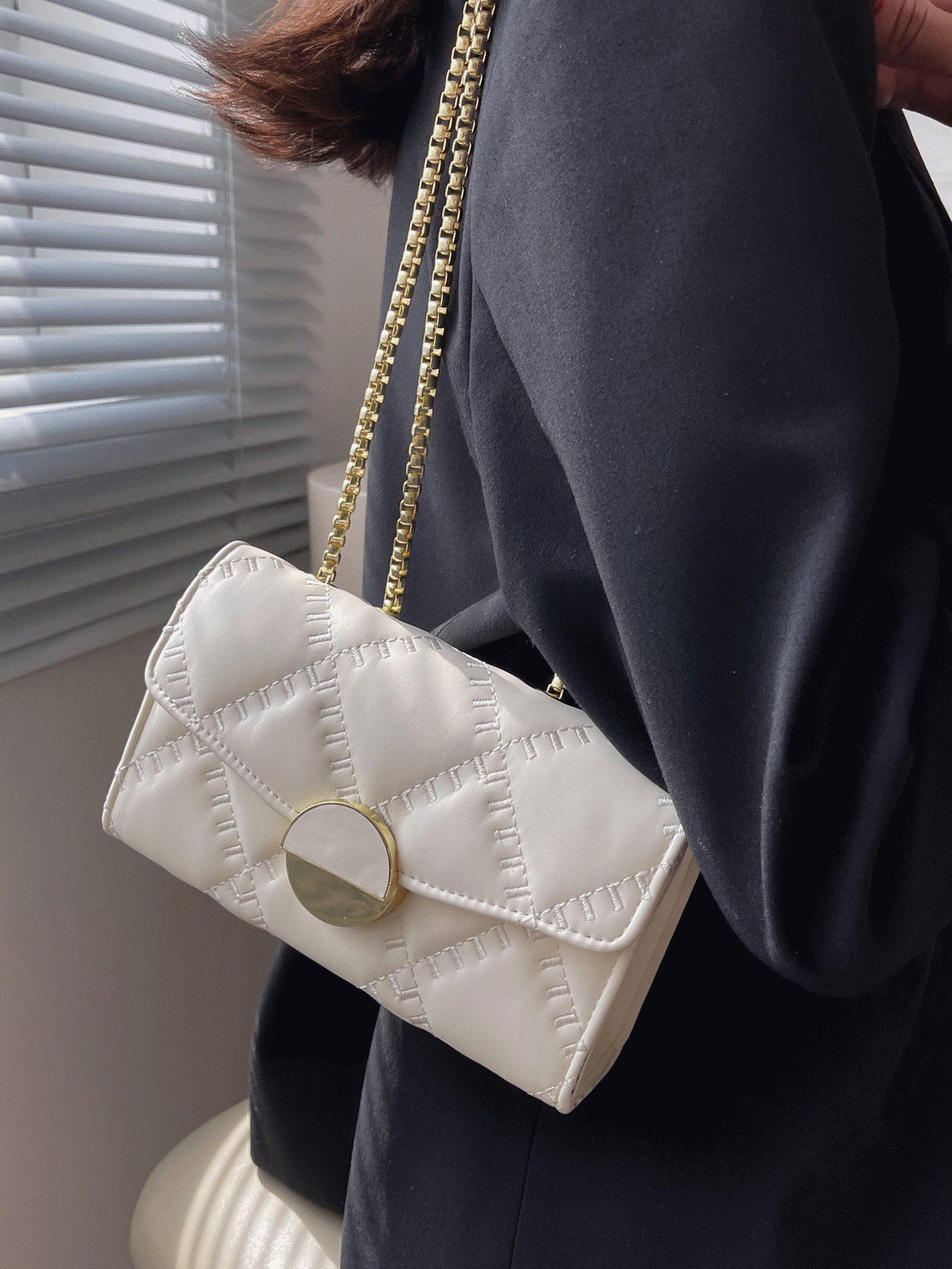 Mini Quilted Flap Chain Square Bag