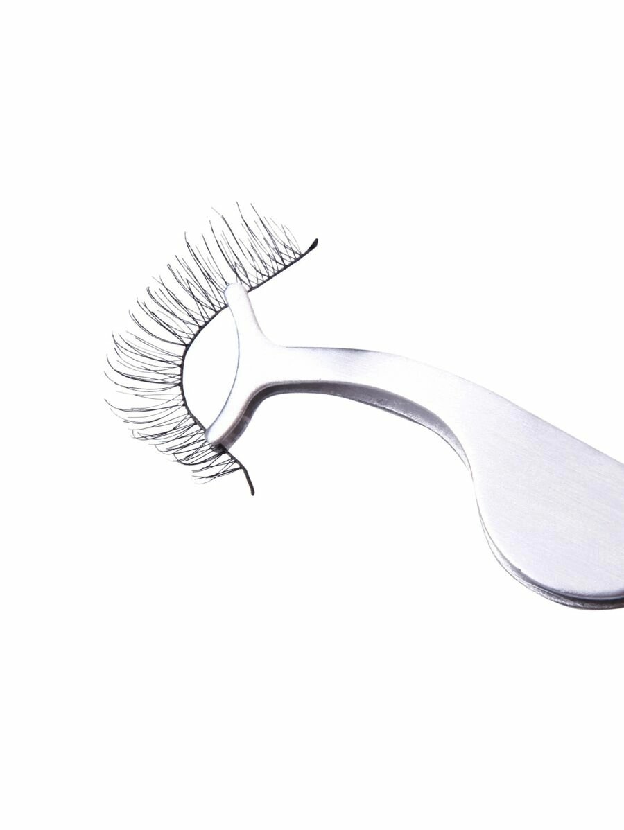 False Eyelash Stainless Auxiliary Clip Tweezers Nipper Beauty Tool