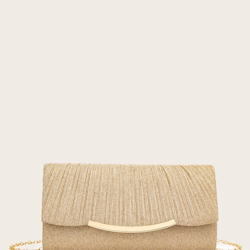 Ruched Design Chain Evening Bag
