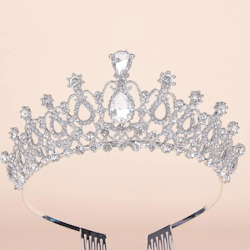 Rhinestone Decor Crown Hair Accessory