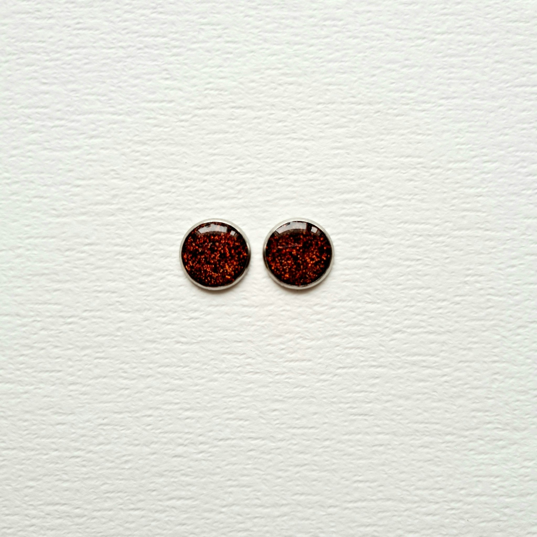 Mörk koppar - Örhängen (14 mm)