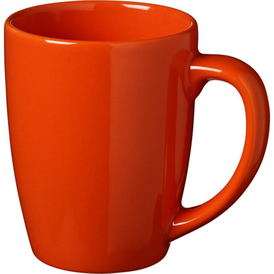 Klassisk keramisk kaffemugg i orange.