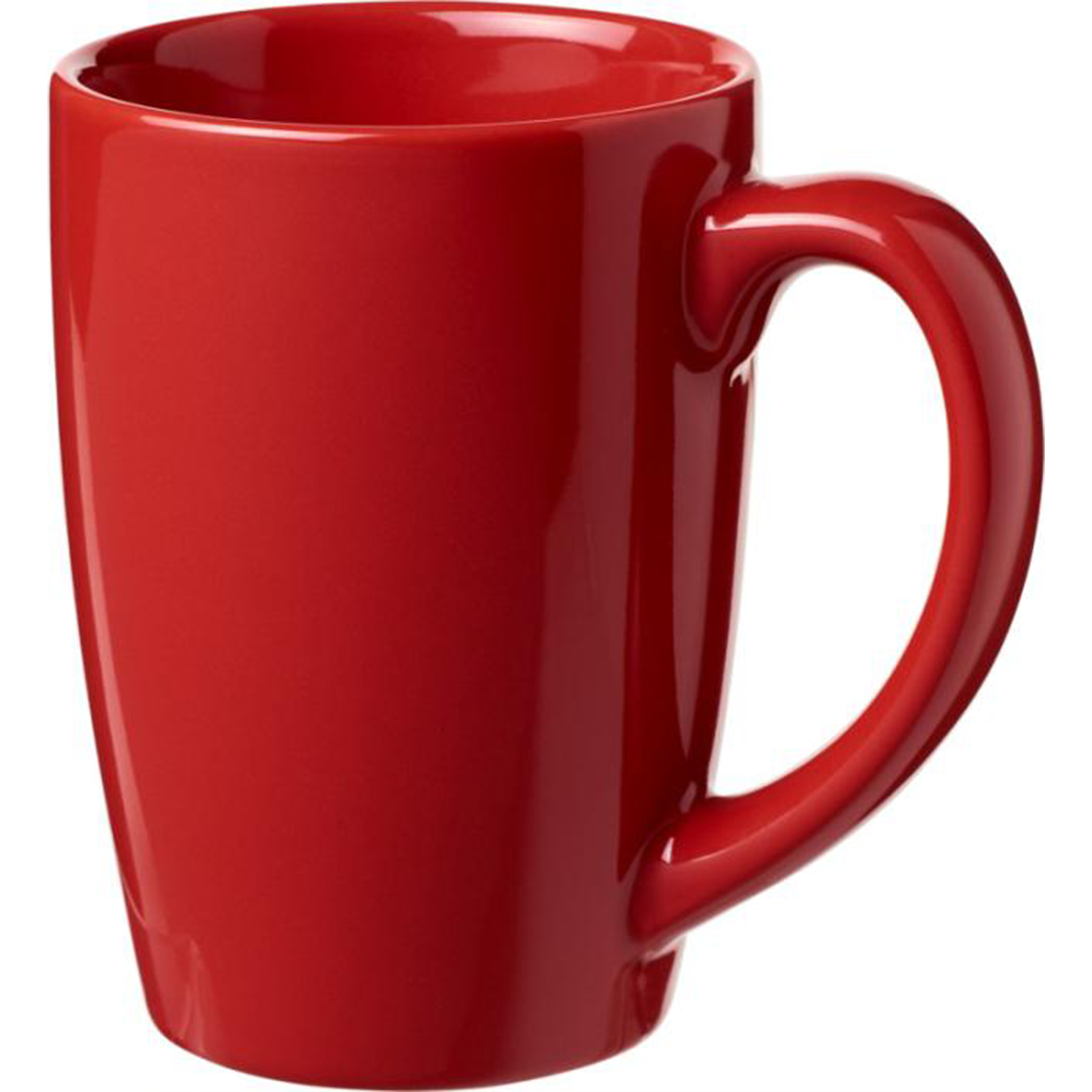 Klassisk keramisk kaffemugg i rött.