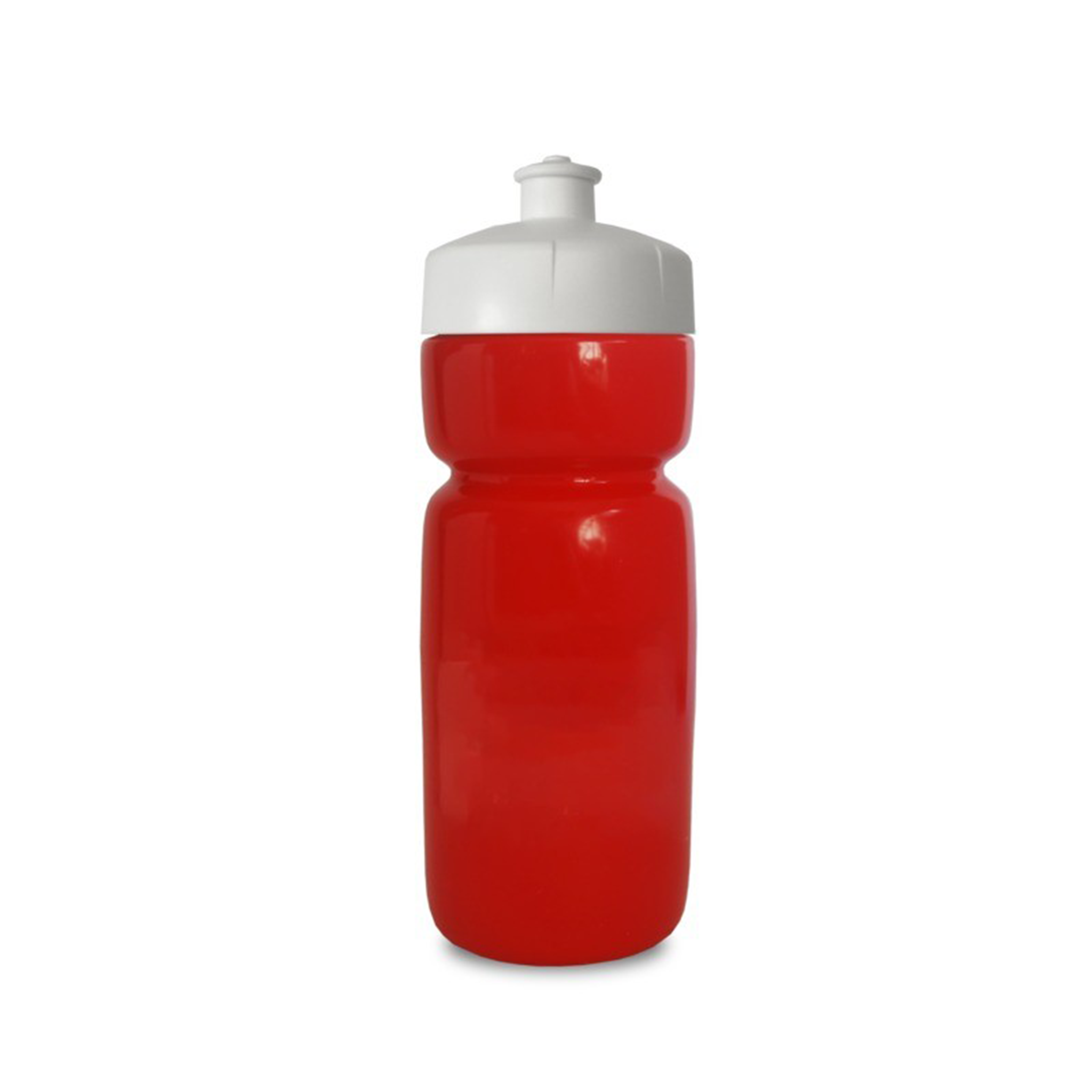 Röd vattenflaska i bioplast