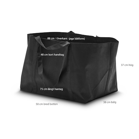 Non-woven bag med både korta och långa handtag