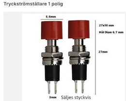 Tryckströmställare, återfjädrande