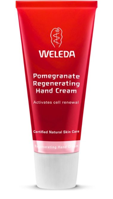 WELEDA, Pomegranate Regenerating Hand Cream, 50 ml. - En rik handkräm som  aktivt motverkar ålderstecken med ekologisk kärnolja från granatäpple som mjukgör och återfuktar huden