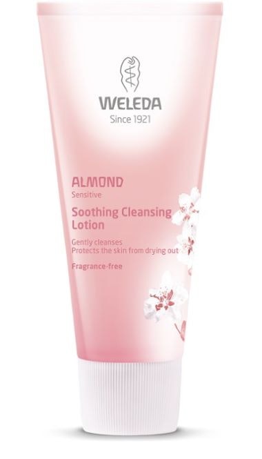 WELEDA, Almond Soothing Cleansing Lotion, 75 ml. - Naturlig mild ansiktsrengöring för känslig hy. Rengöring med mandelolja som är mild mot hyn, passar alla hudtyper. Parfymfri