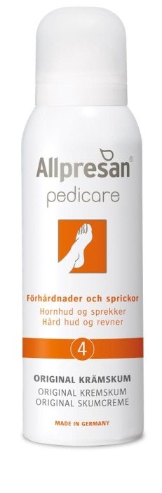 Allpresan Pedicare 15%, Nr 4, 125ml. - Krämskum, effekt mot ytliga förhårdnader och sprickor. Går snabbt in i huden, kladdar inte