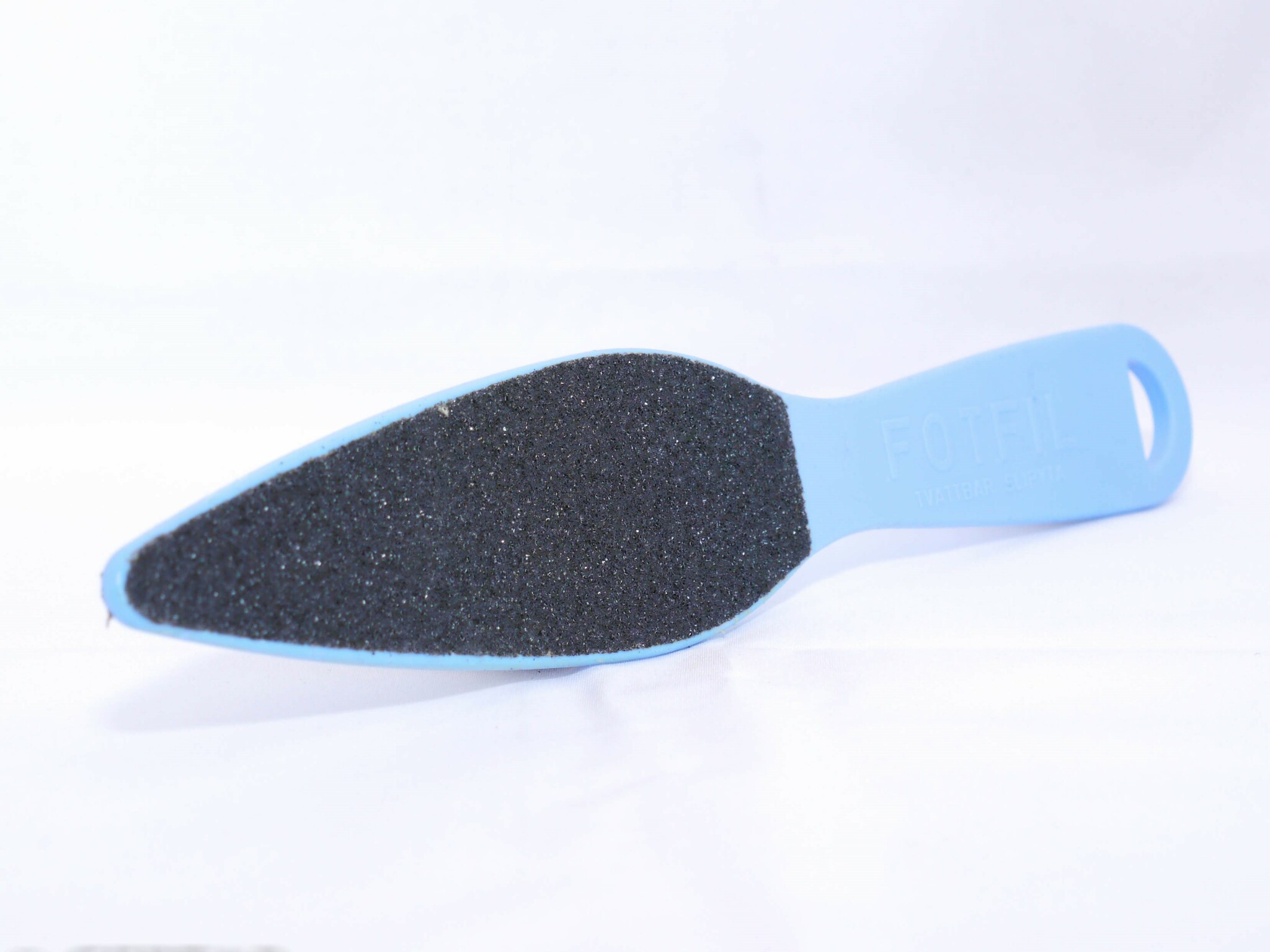 Fotfil blå plast - Blå plast, dubbelsidig, 25 cm. Grov / fin