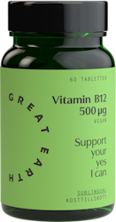 Great Earth, B-12 500mcg, 60 tabletter