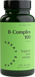 Great Earth, B-Complex 100, 60 tabletter