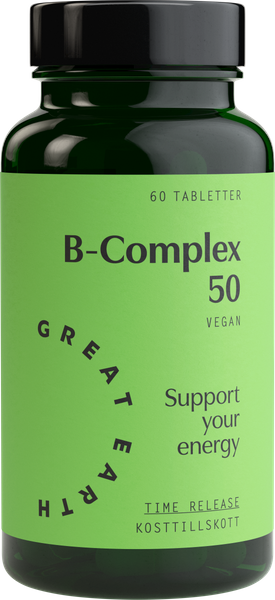 Great Earth, B-Complex 50, 60 tabletter