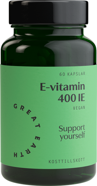 Great Earth, E-Vitamin 400 IE, 60 kapslar