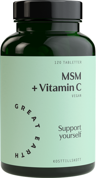 Great Earth, MSM+Vitamin C, 120 tabletter