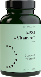 Great Earth, MSM+Vitamin C, 120 tabletter