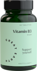 Great Earth, Vitamin B3- Niacin, 60 tabletter