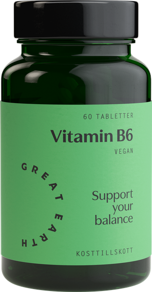 Great Earth, Vitamin B6, 60 tabletter