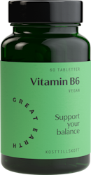 Great Earth, Vitamin B6, 60 tabletter