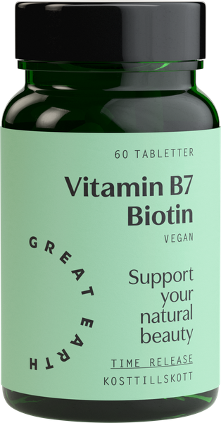 Great Earth, Vitamin B7- Biotin, 60 tabletter