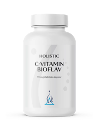 Holistic, C-VITAMIN BIOFLAV, bidrar bland annat till att minska trötthet och utmattning och till immunsystemets normala funktion, 90 KAPSLAR