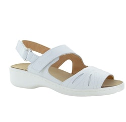 Cinnamon - Janina vit sandal skinn med Suaflex