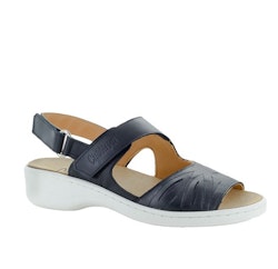 Cinnamon - Janina svart/vit sandal skinn med Suaflex