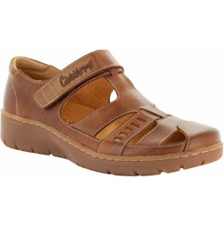 Cinnamon - Kaja brun stängd sandal med kardborre
