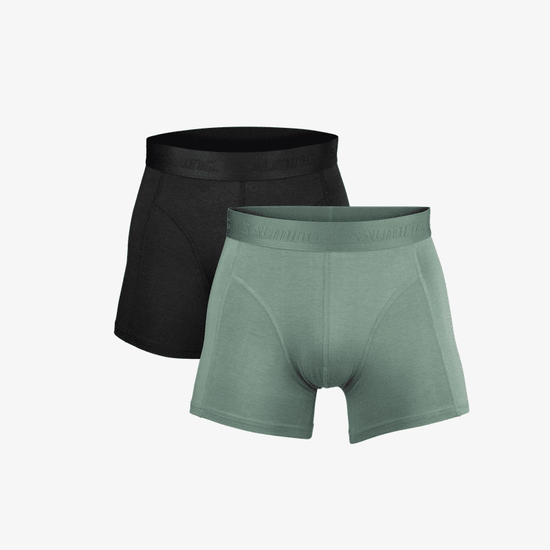 Salming NY DESIGN! 2- pack Bamboo Boxer, black/green