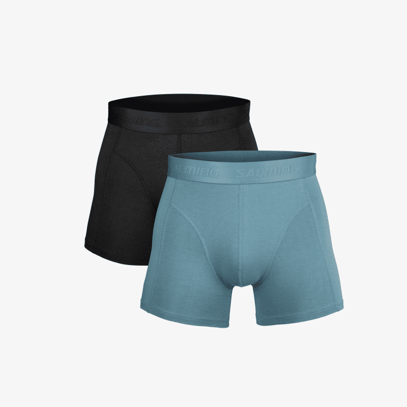 Salming NY DESIGN! 2- pack Bamboo Boxer, black/blue