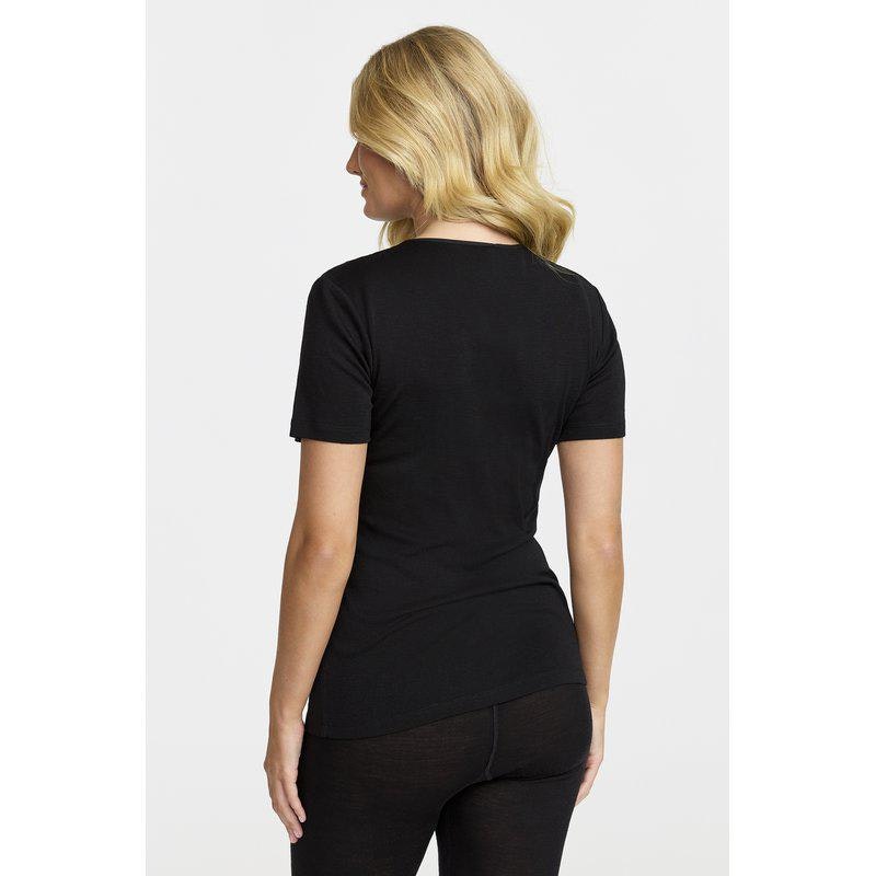 Damella - T-shirt i merinoull Victoria, black