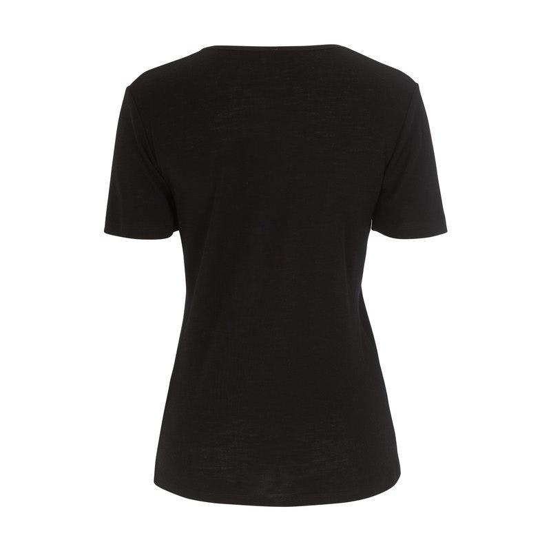 Damella - T-shirt i merinoull Victoria, black