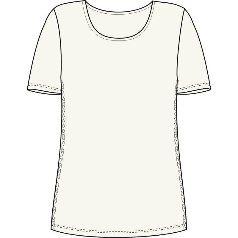 Damella - T-shirt i merinoull Victoria, ivory
