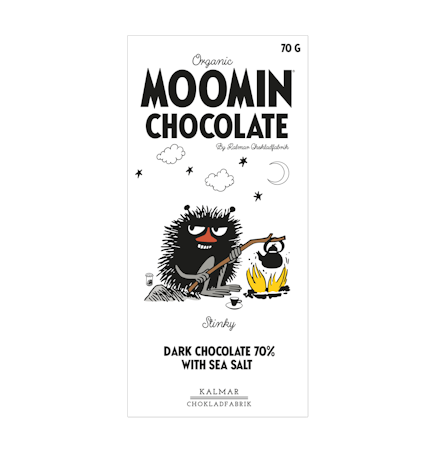 Organic Moomin Chocolate Stinky – Mörk choklad 70% med havssalt