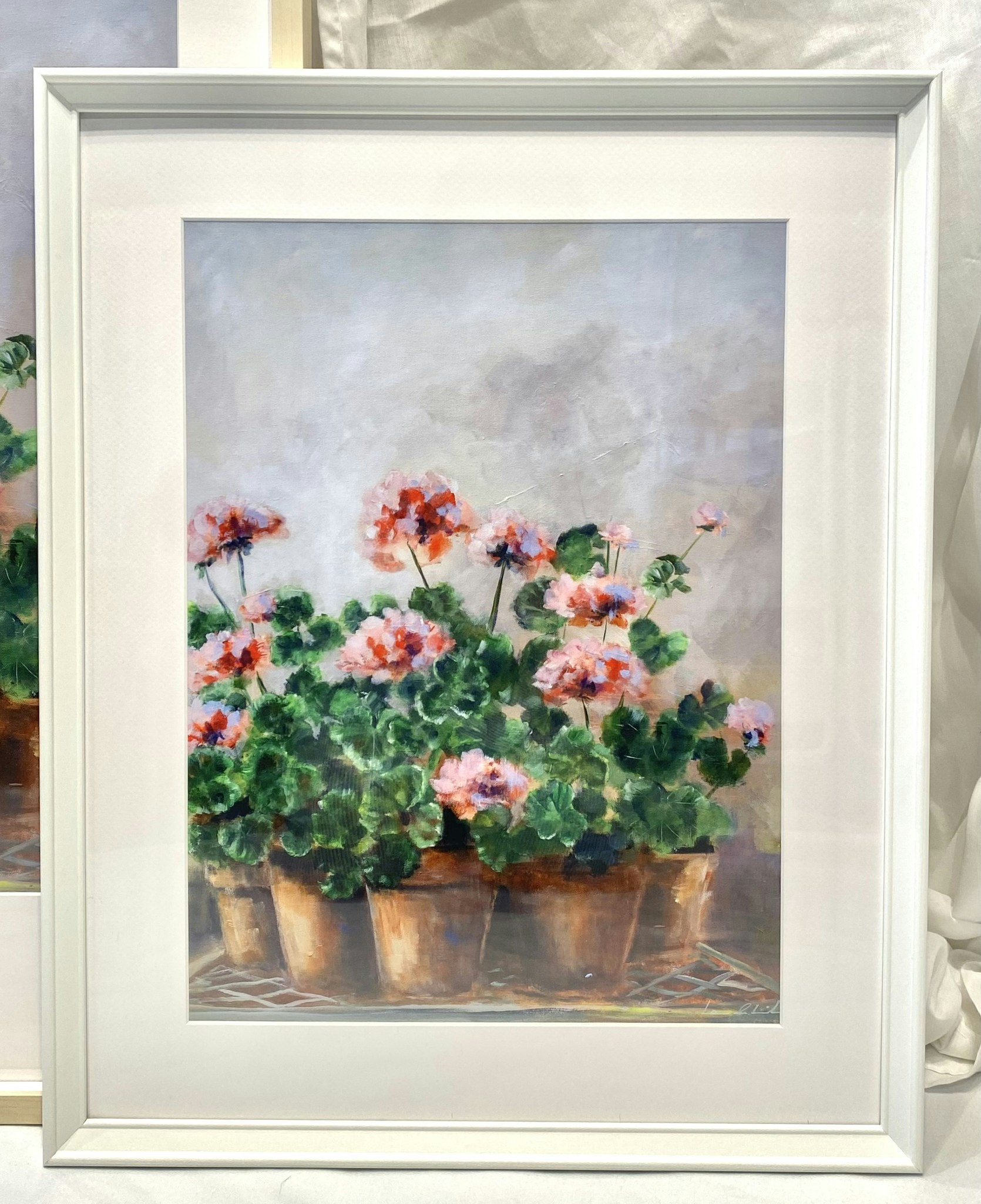 Liten rosa Pelargon 30x40