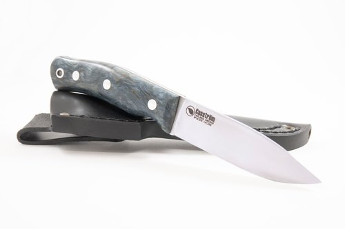 No.10 Swedish Forest Knife, Blå stabiliserad masur, Rostfritt