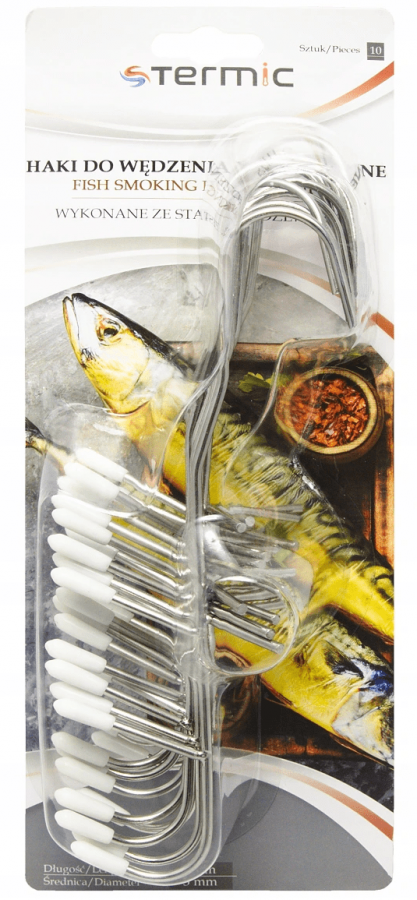 Rökkrokar för fisk, 10st specialutformade krokar i rostfritt stål