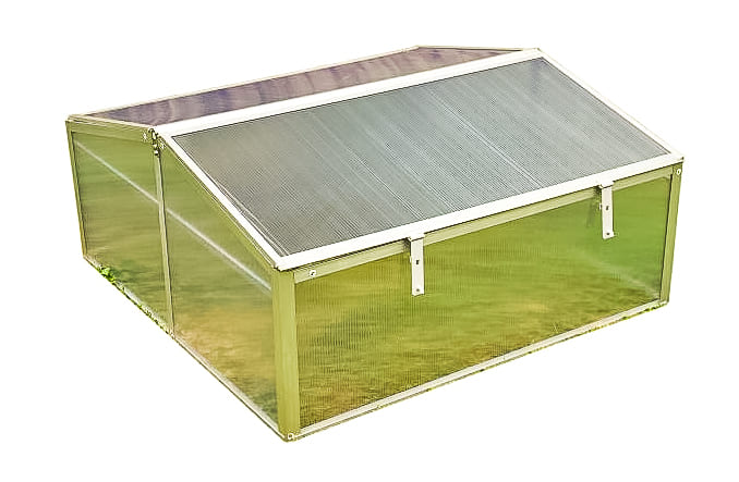 Miniväxthus, 100x100x48cm, litet växthus av aluminium och plast, för balkong och utomhusbruk