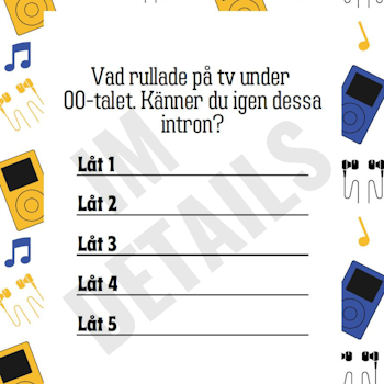 Musikquiz - 00-talet