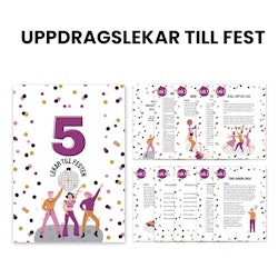 5 lekar till festen - Uppdragslekar