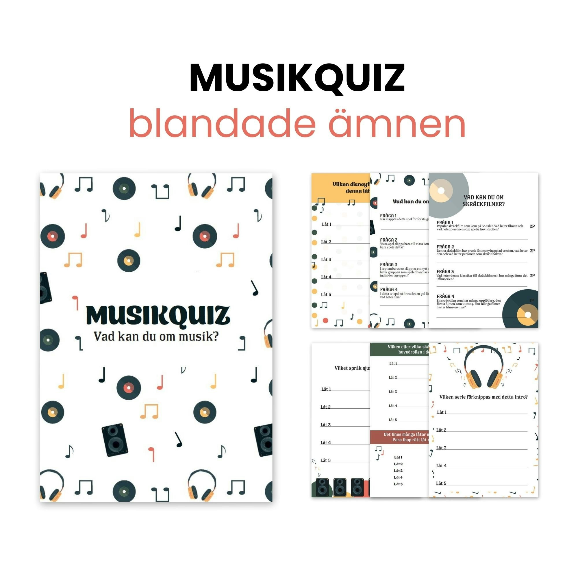 Musikquiz - blandade frågor